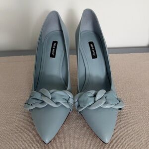 Nine West Sky Blue Braided Heels